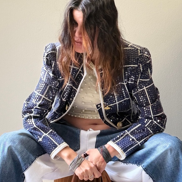 Vintage Karen Lawrence by Mathew Sequin Chanel Like Blazer - Picture 4 of 17